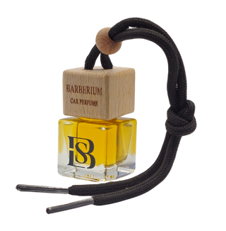 Autoparfum hanger van glas met houten dop