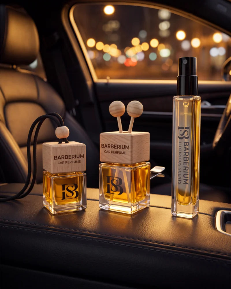 Combo set in de auto, gouden geur, 's avonds