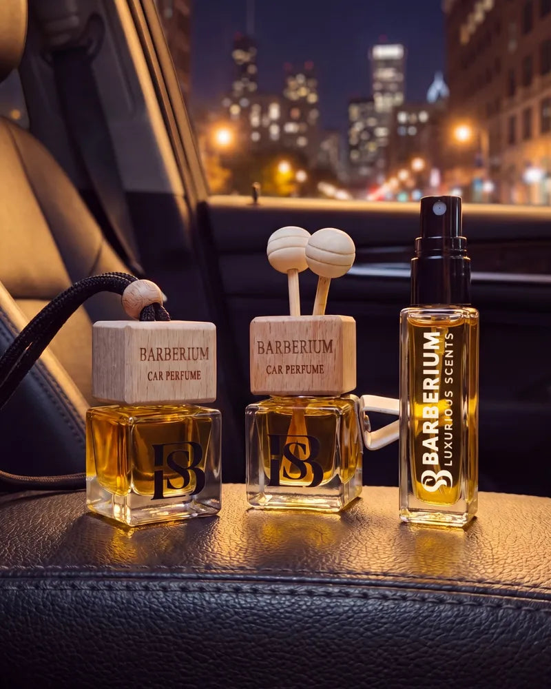 Combo set in de auto, gouden geur, 's avonds